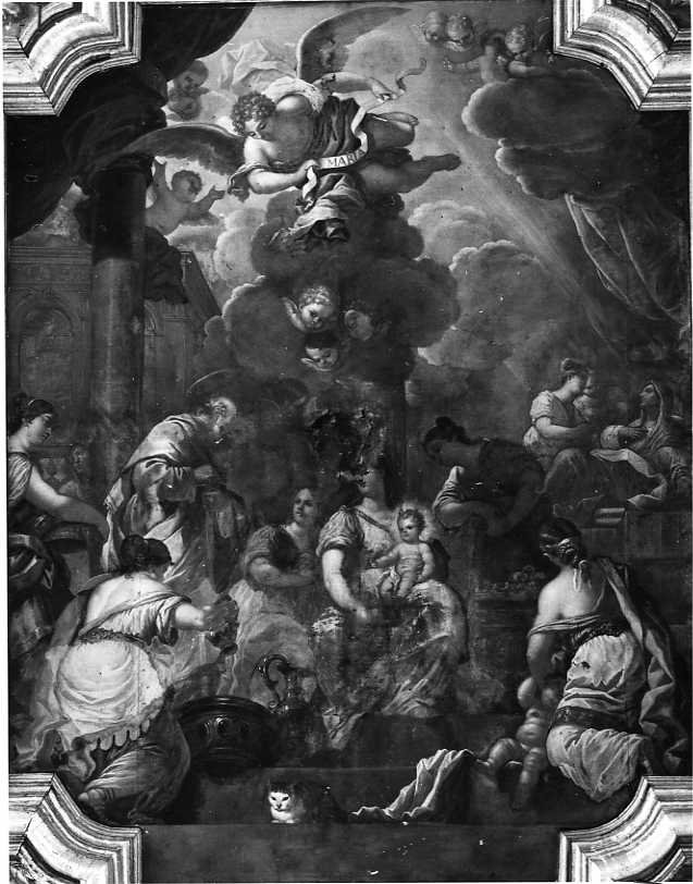 nascita di Maria Vergine (dipinto) di Solimena Francesco detto Abate Ciccio (cerchia) (prima metà sec. XVIII)