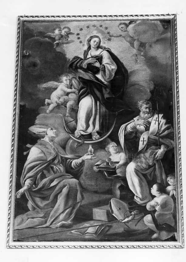 Immacolata Concezione e santi (dipinto) di Montuori Gioacchino (sec. XIX)