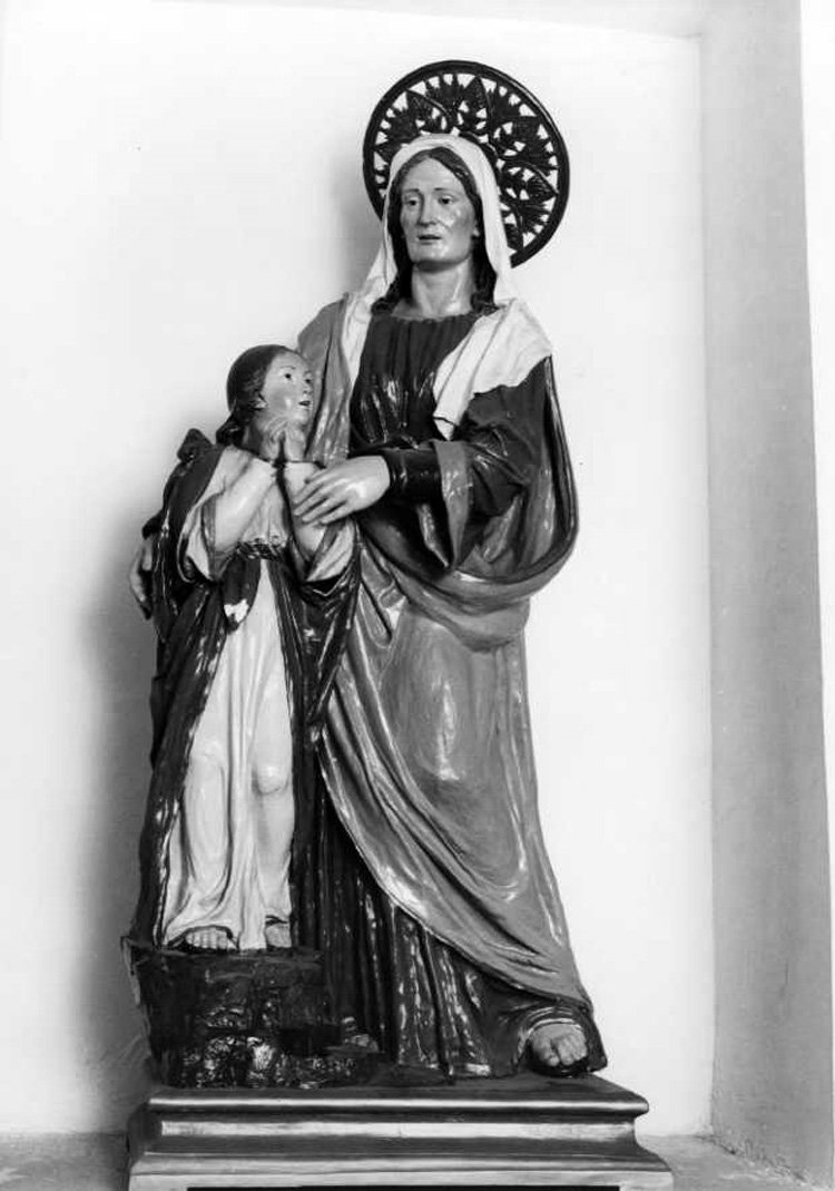 Maria Vergine bambina e Sant'Anna (gruppo scultoreo) - bottega napoletana (sec. XIX)