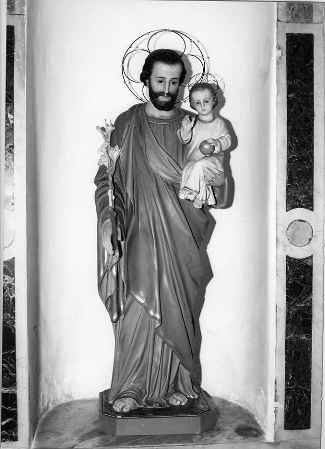 San Giuseppe e Gesù Bambino (statua) - bottega campana (prima metà sec. XX)