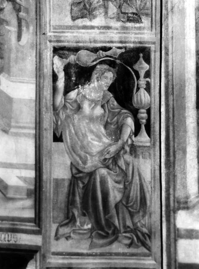 figure allegoriche femminili (dipinto) - ambito marchigiano (sec. XV)