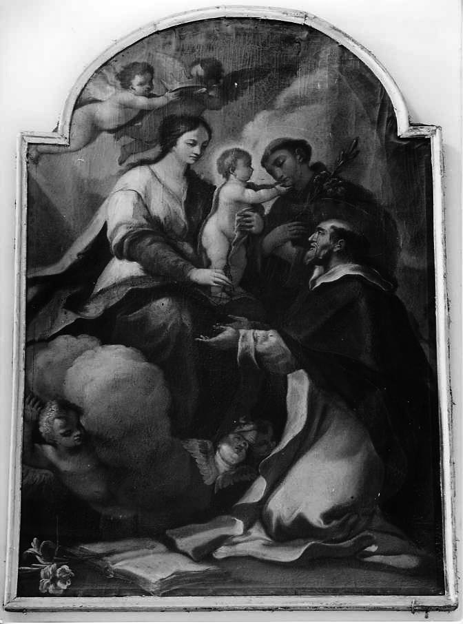 Madonna con Bambino tra San Domenico e Sant'Antonio da Padova (dipinto) - ambito napoletano (seconda metà sec. XVIII)