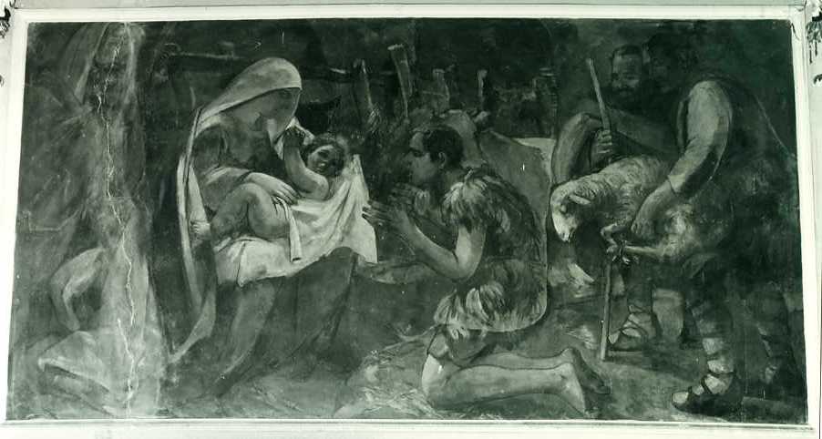 natività di Gesù (dipinto) di Bocchetti Gaetano (sec. XX)