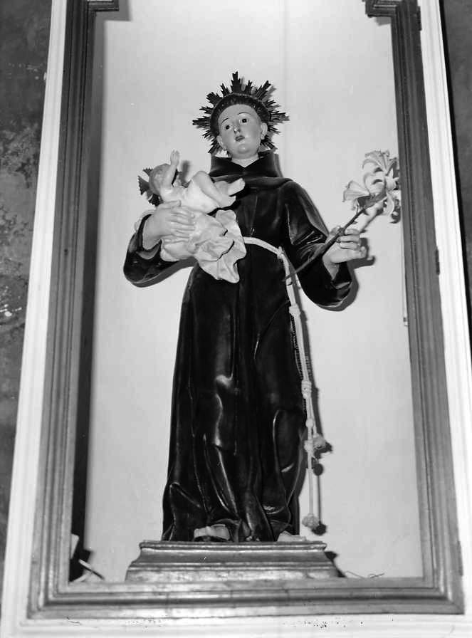 Sant'Antonio da Padova con il bambino (statua) - bottega campana (fine/inizio secc. XIX/ XX)