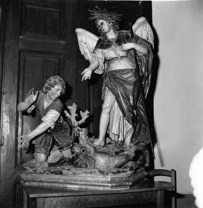 Tobia e San Raffaele arcangelo (gruppo scultoreo) - bottega campana (sec. XVIII)