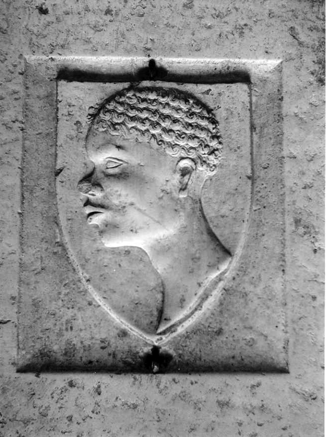 testa d'uomo di profilo (rilievo) - bottega campana (sec. XV)