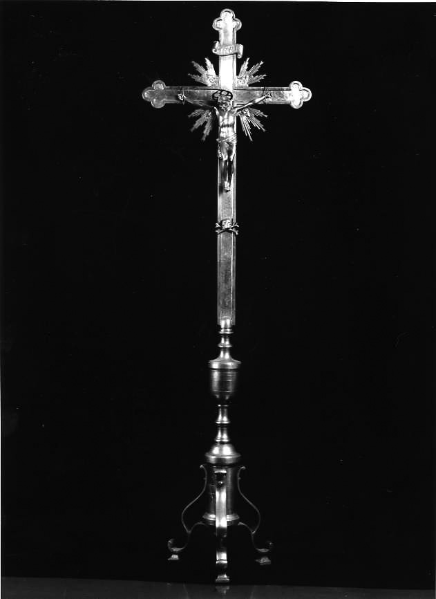 Cristo crocifisso (croce d'altare) - bottega campana (seconda metà sec. XIX)