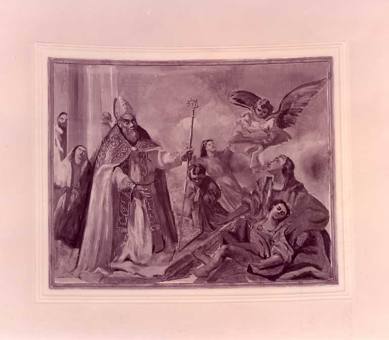 San Biagio guarisce un fanciullo (dipinto) - ambito campano (fine/inizio secc. XIX/ XX)