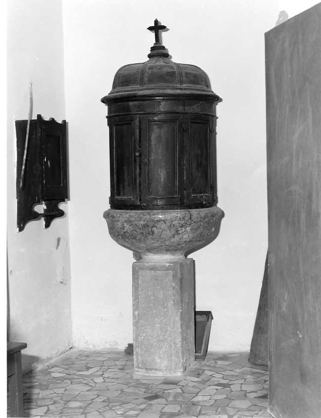 baldacchino architettonico del fonte battesimale - bottega campana (sec. XIX)