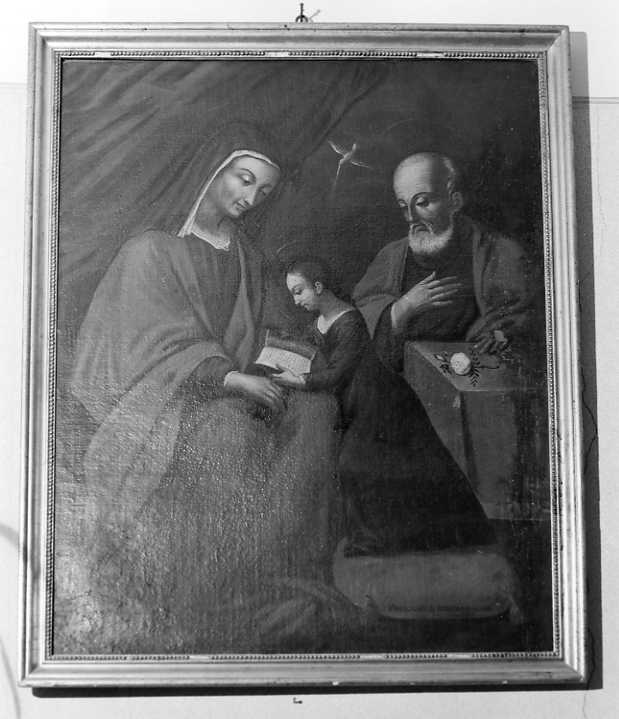Maria Vergine bambina con Sant'Anna e San Gioacchino (dipinto) di De Matteis Emanuele (attribuito) (sec. XVIII)