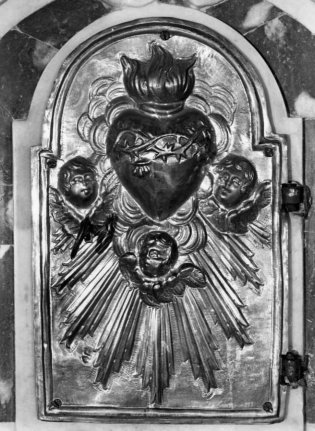 Sacro Cuore di Gesù (sportello di tabernacolo) - bottega campana (sec. XVIII)