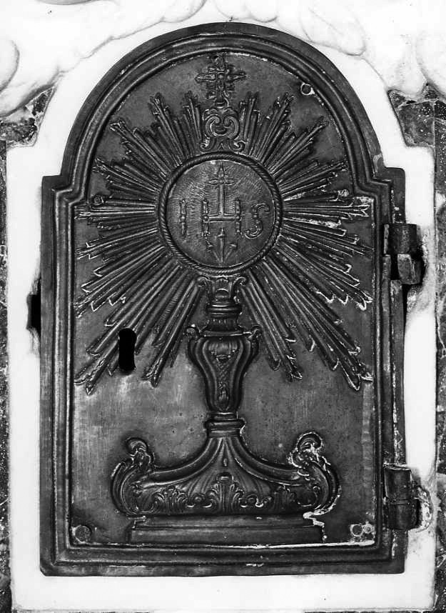 calice eucaristico (sportello di tabernacolo) - bottega campana (sec. XVIII)
