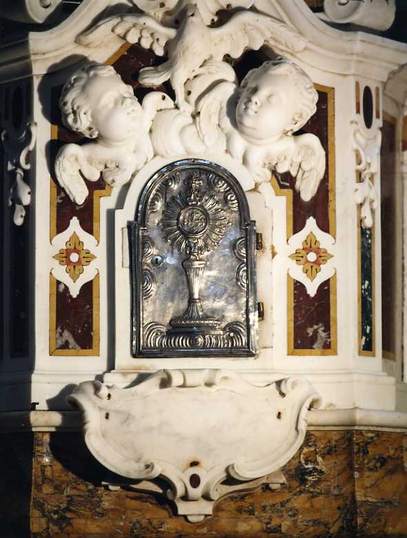 calice eucaristico (sportello di tabernacolo, elemento d'insieme) - bottega napoletana (sec. XVIII)