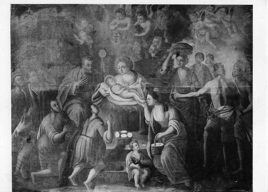 natività di Gesù (dipinto) di Bevilacqua G. A (sec. XVIII)