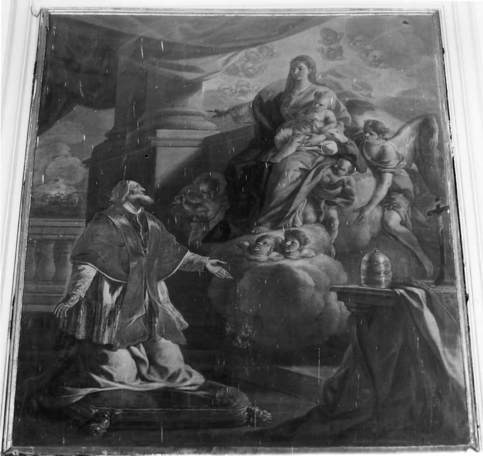 apparizione della Madonna (dipinto) di Narici Francesco (sec. XVIII)
