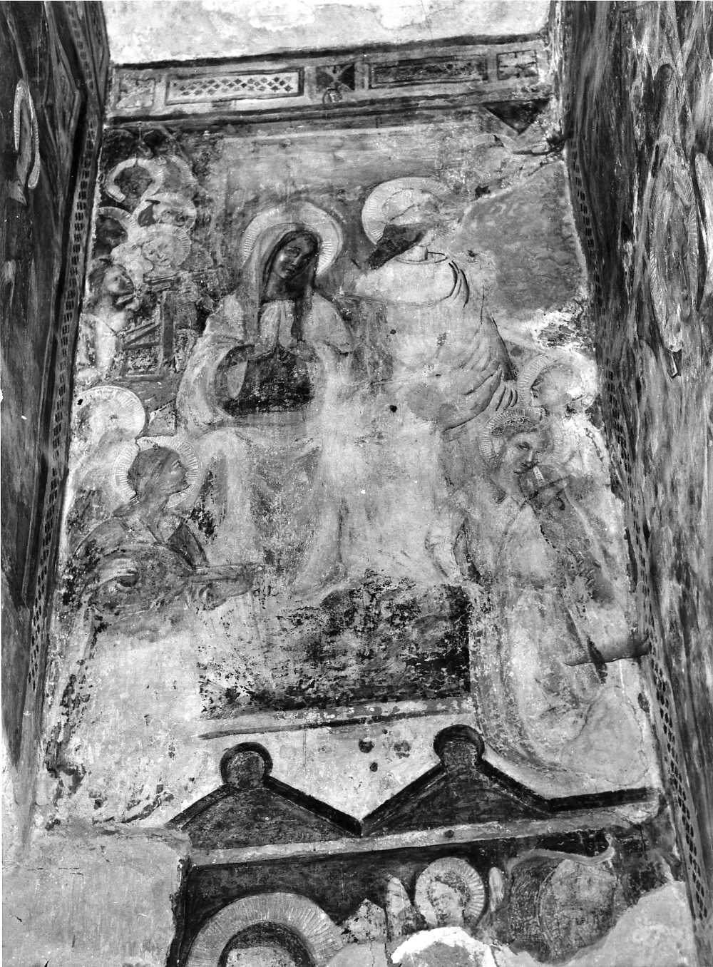 Madonna in gloria (dipinto, complesso decorativo) - ambito campano (sec. XV)