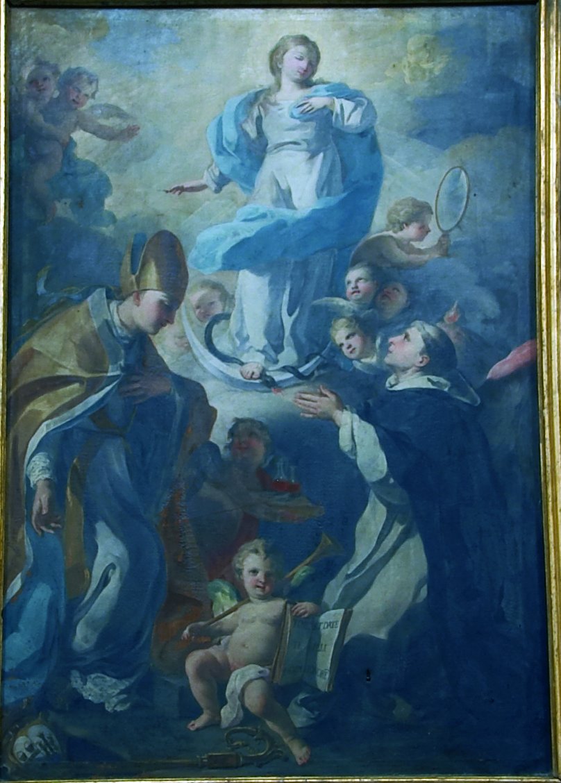 L'Immacolata, Immacolata Concezione (dipinto, opera isolata) di De Falco Paolo (cerchia) (sec. XVIII)