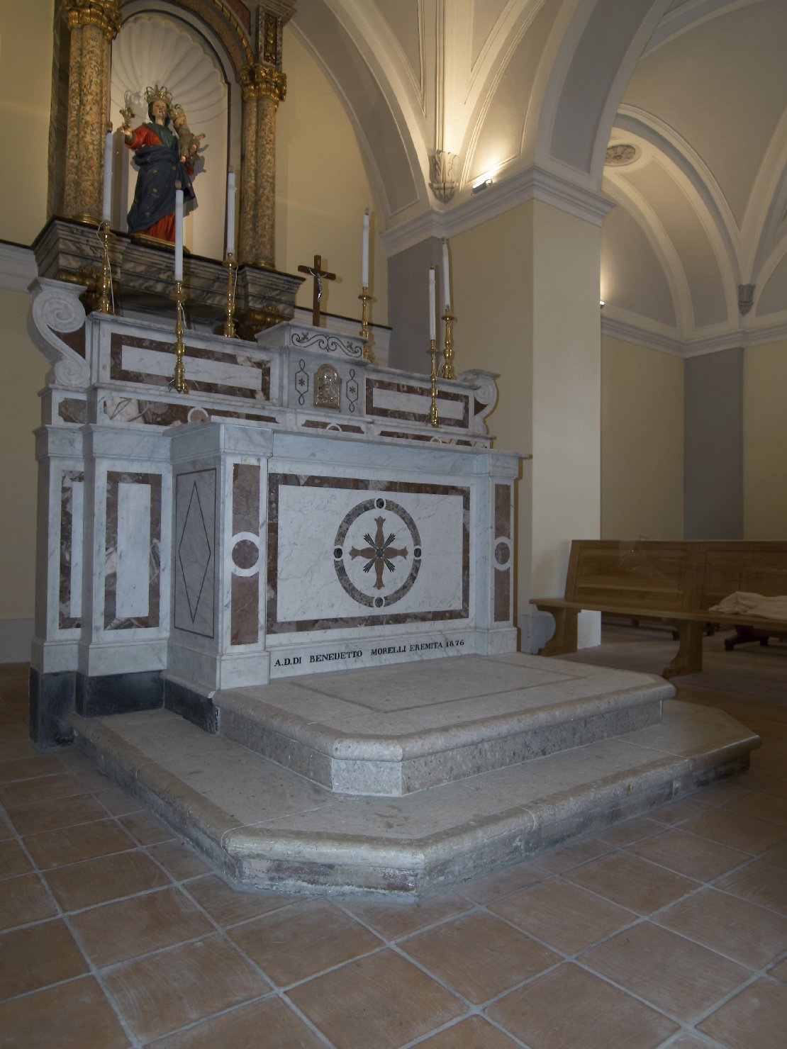 altare maggiore, opera isolata - bottega beneventana (sec. XIX)