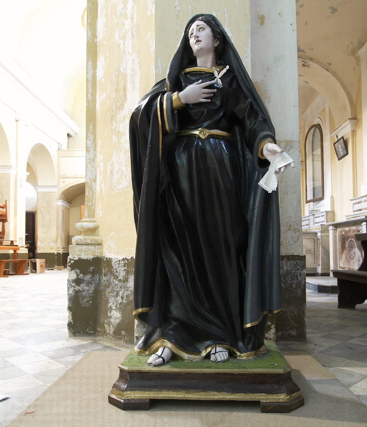 Madonna Addolorata (statua, opera isolata) - bottega napoletana (seconda metà sec. XVIII)