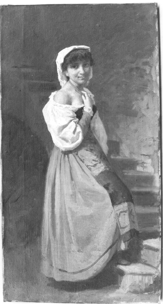 ritratto di donna (dipinto, opera isolata) di Lenzi Michele (attribuito) (seconda metà sec. XIX)