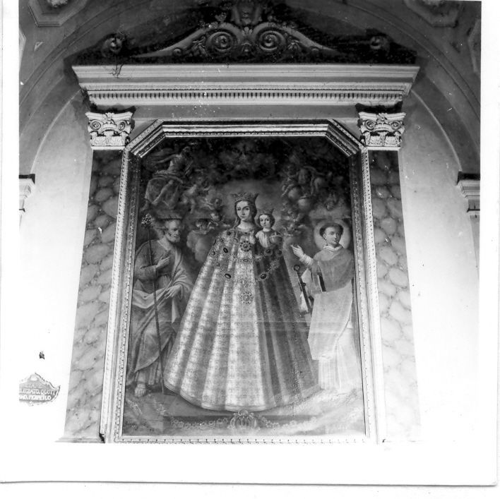 Madonna con Bambino e Santi (dipinto) di Sodi Giuseppe (sec. XVIII)