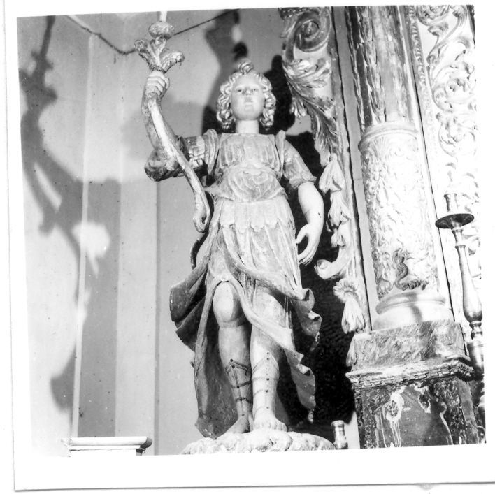 angelo reggitorcia (statua) - bottega irpina (fine/inizio secc. XVI/ XVII)