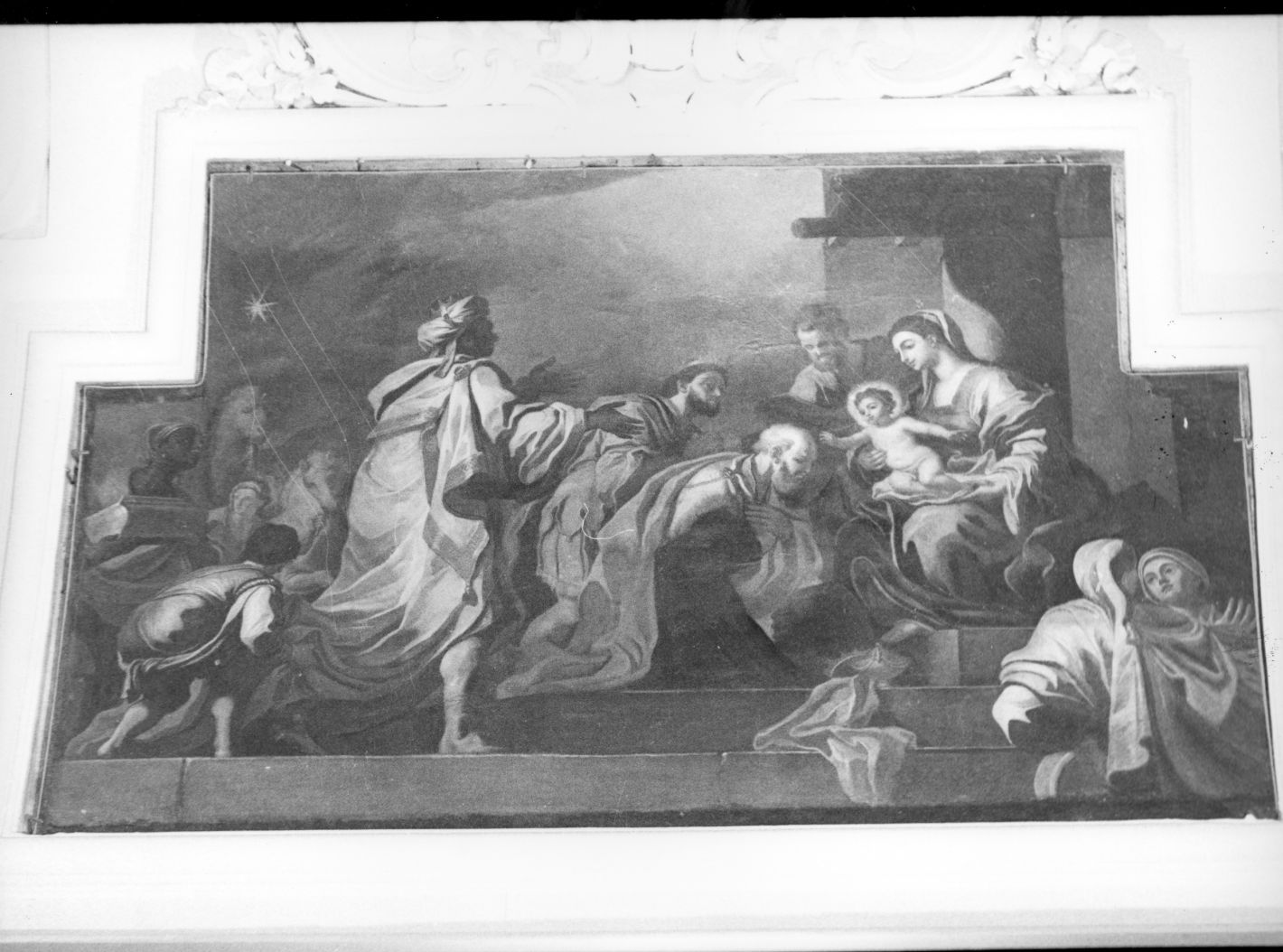 adorazione dei Re Magi (dipinto) di D'Asti Andrea (attribuito) (sec. XVIII)