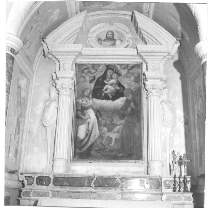 Madonna del Carmelo e santi (dipinto) di Rodriguez Luigi (attribuito) (primo quarto sec. XVII)