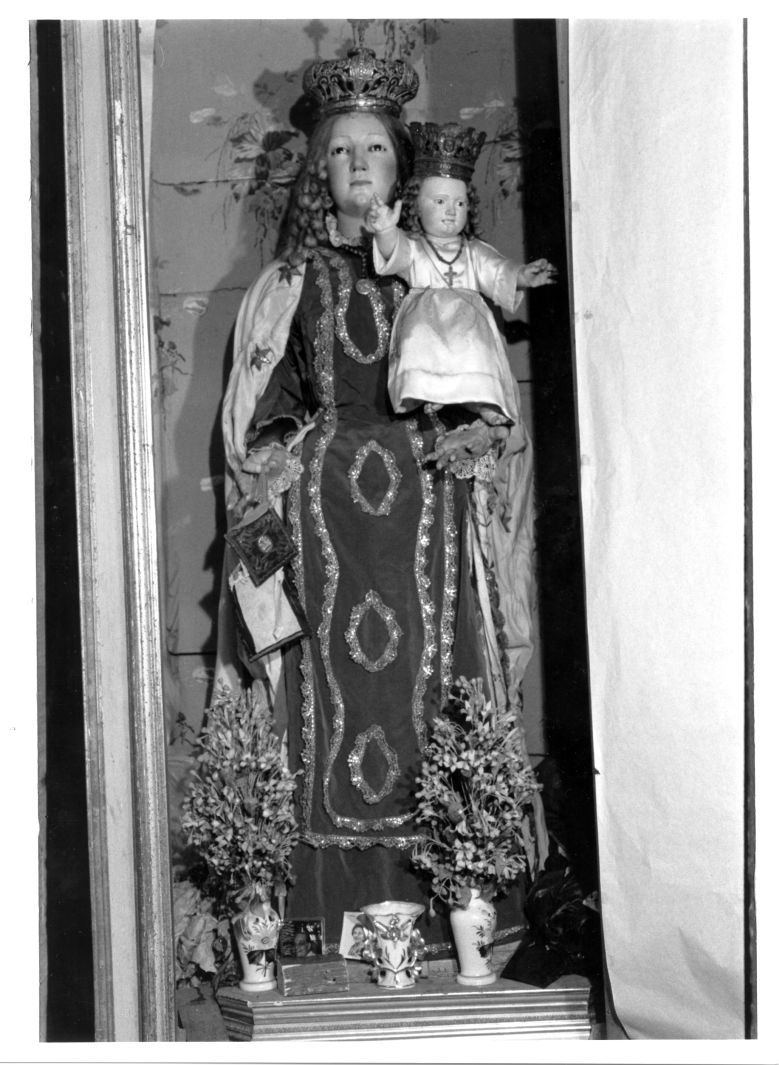 Madonna del Carmelo (manichino, opera isolata) - bottega salernitana, manifattura salernitana (fine sec. XVIII)