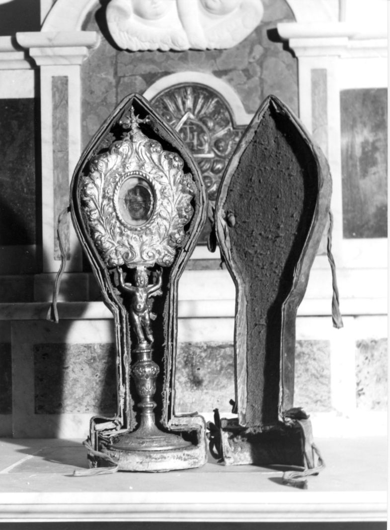 reliquiario - a ostensorio - bottega campana (sec. XVIII)