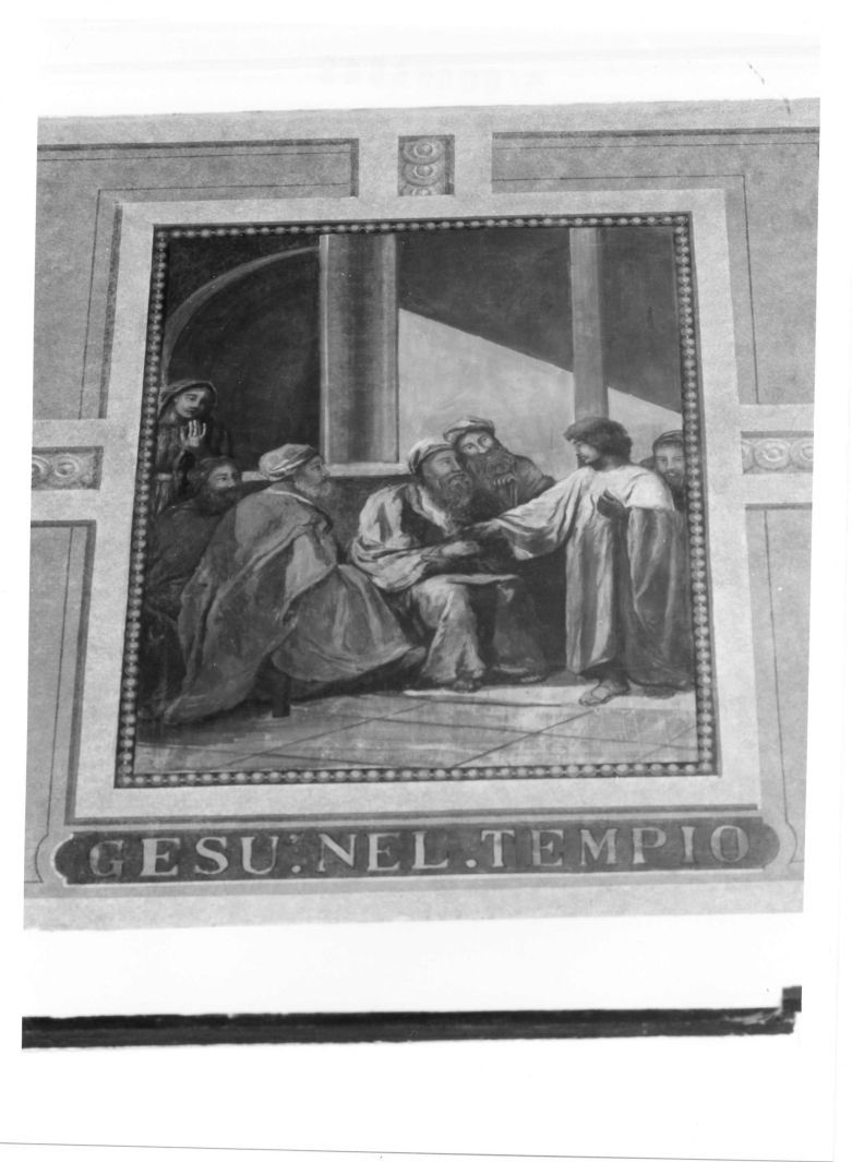 disputa di Gesù con i dottori nel tempio (dipinto, ciclo) di Iodice Raffaele (attribuito) (sec. XX)