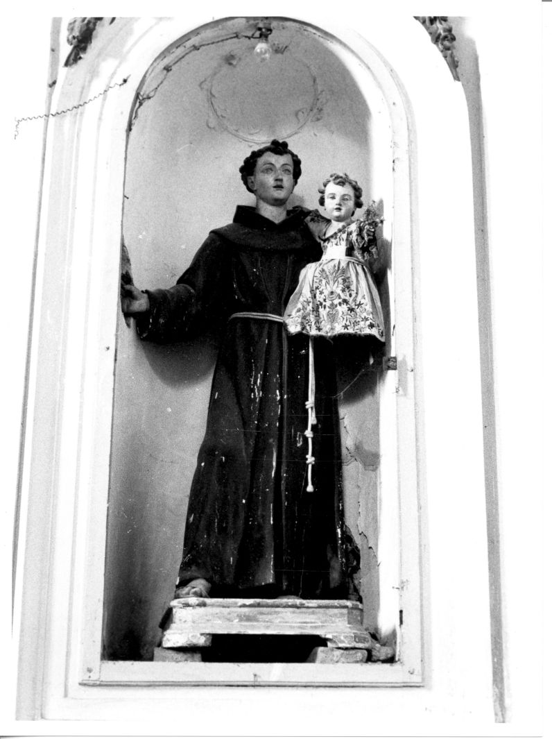 Sant'Antonio da Padova con il bambino (statua) - bottega irpina (seconda metà sec. XIX)
