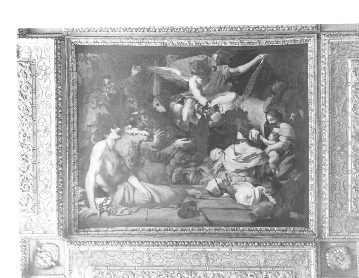 annuncio ai pastori (dipinto) di Guarino Francesco (prima metà sec. XVII)