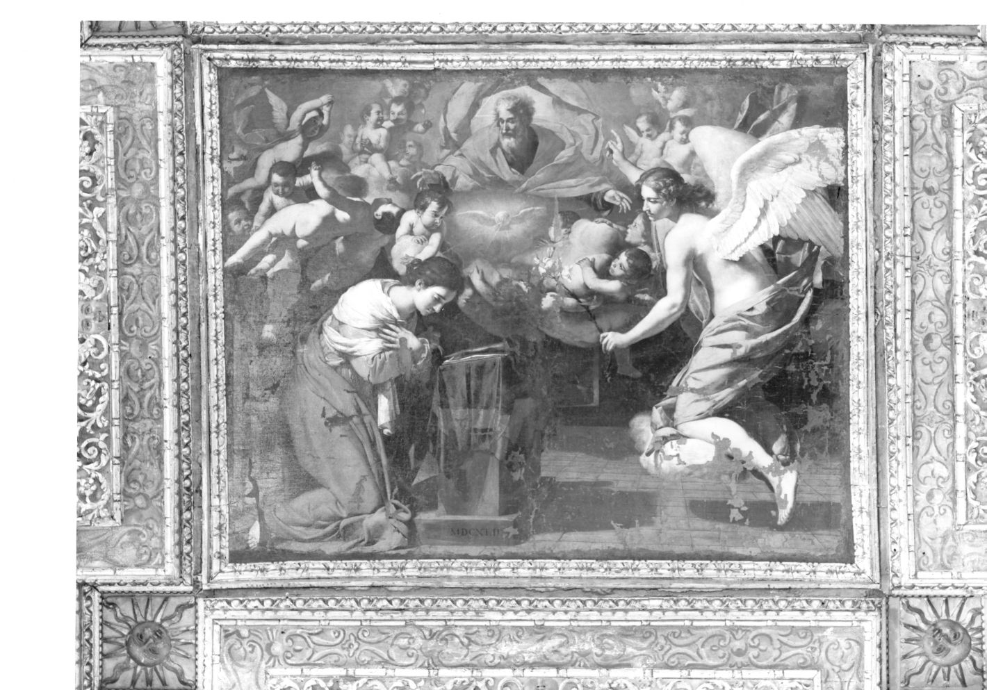 Annunciazione e Trinità (dipinto) di Guarino Francesco (sec. XVII)