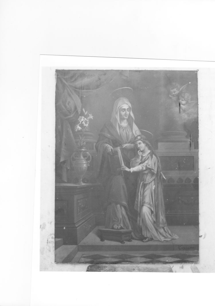 educazione di Maria Vergine (dipinto) di Vaccarini Giulio (prima metà sec. XX)