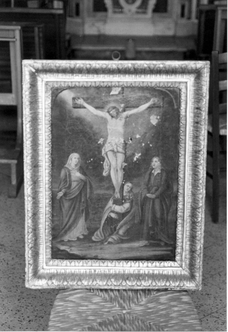 crocifissione (dipinto, opera isolata) - ambito napoletano (metà sec. XIX)