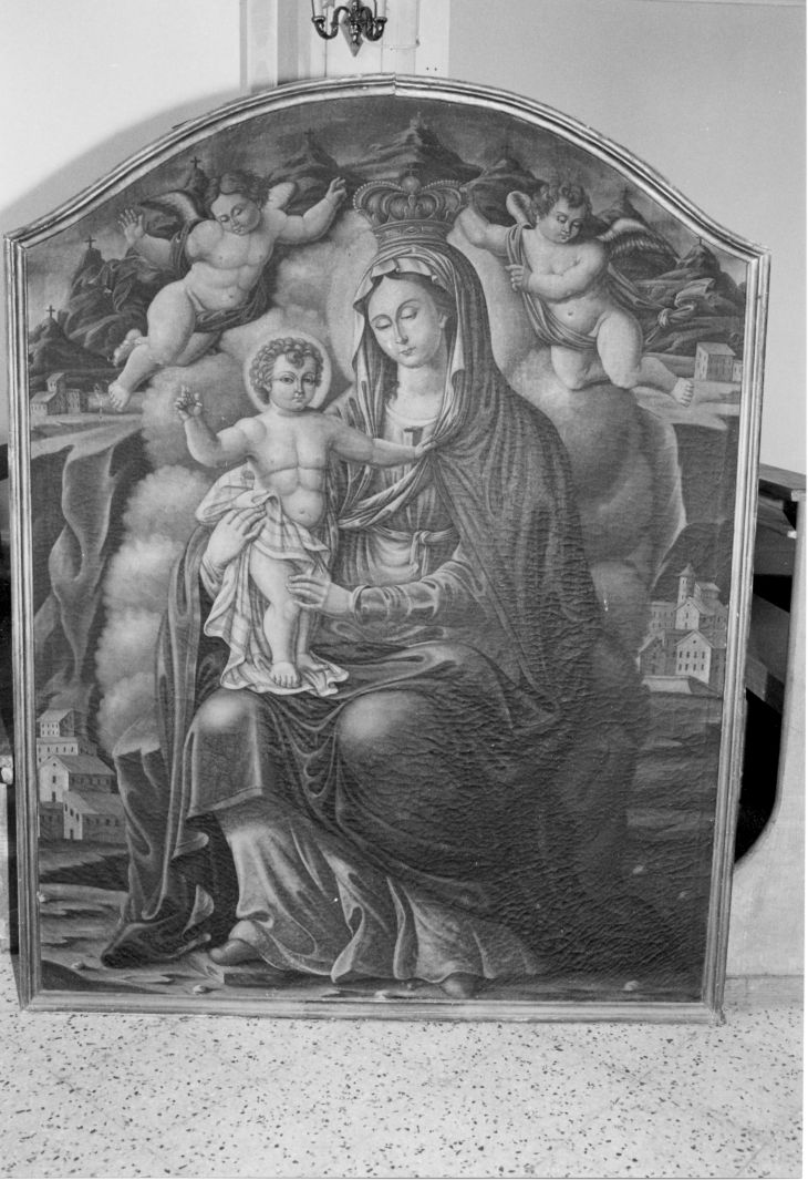 Madonna con Bambino (dipinto, opera isolata) - ambito campano (metà sec. XIX)