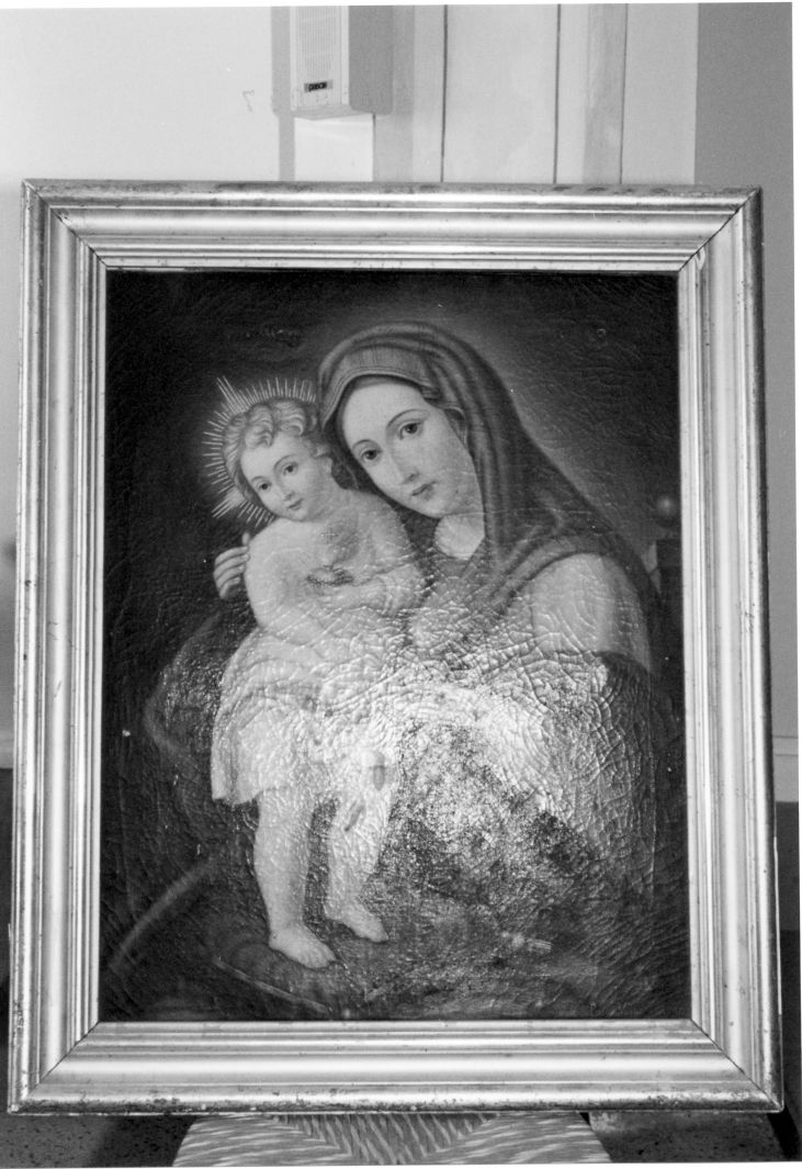 Madonna con Bambino (dipinto, opera isolata) - ambito napoletano (metà sec. XIX)
