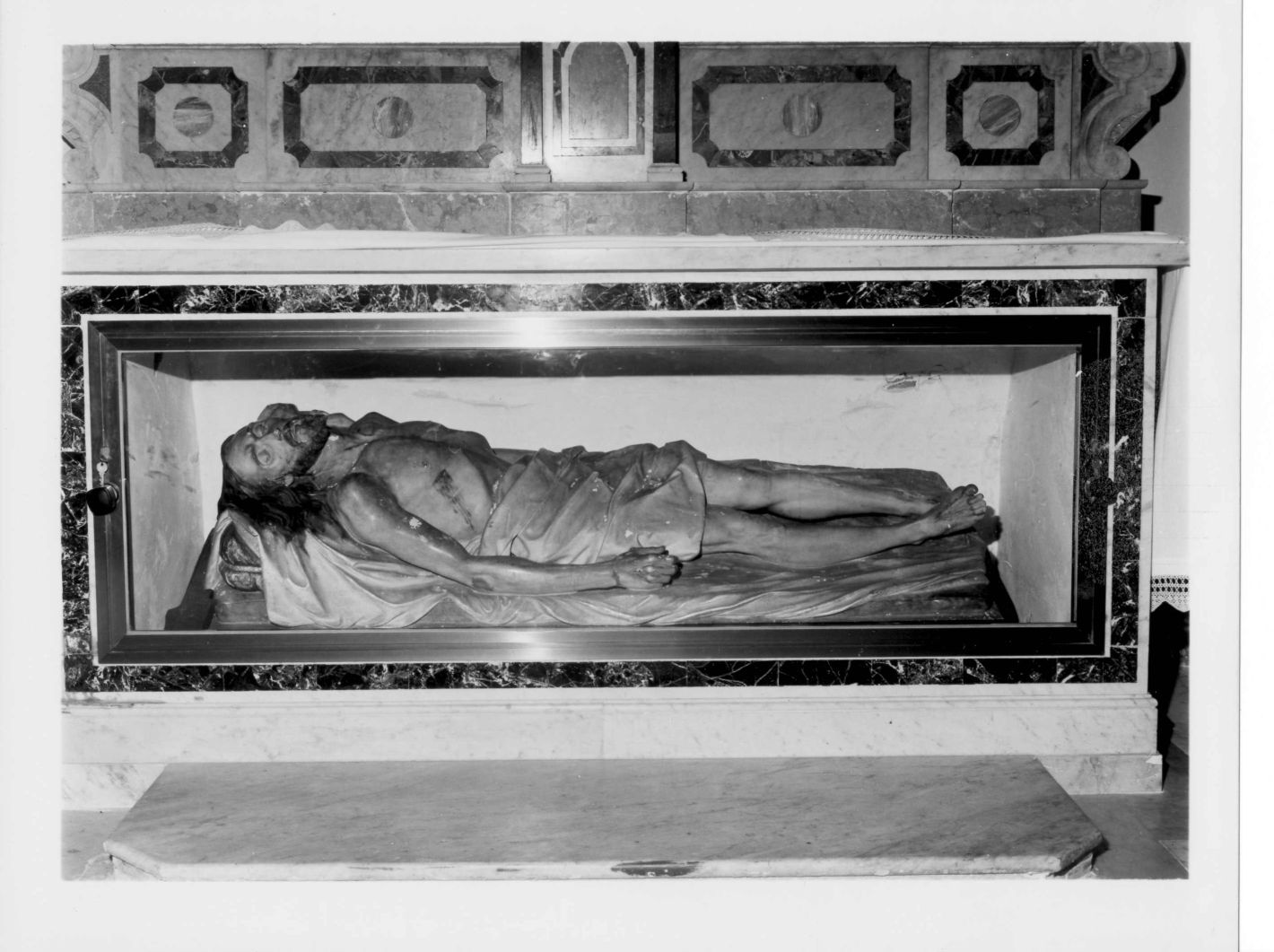 Cristo morto (statua) - bottega campana (prima metà sec. XIX)