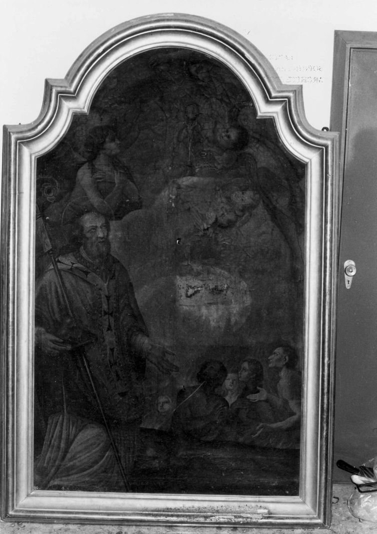 San Nicola di Bari intercede per le anime del Purgatorio (dipinto) - ambito Italia meridionale (primo quarto sec. XVIII)