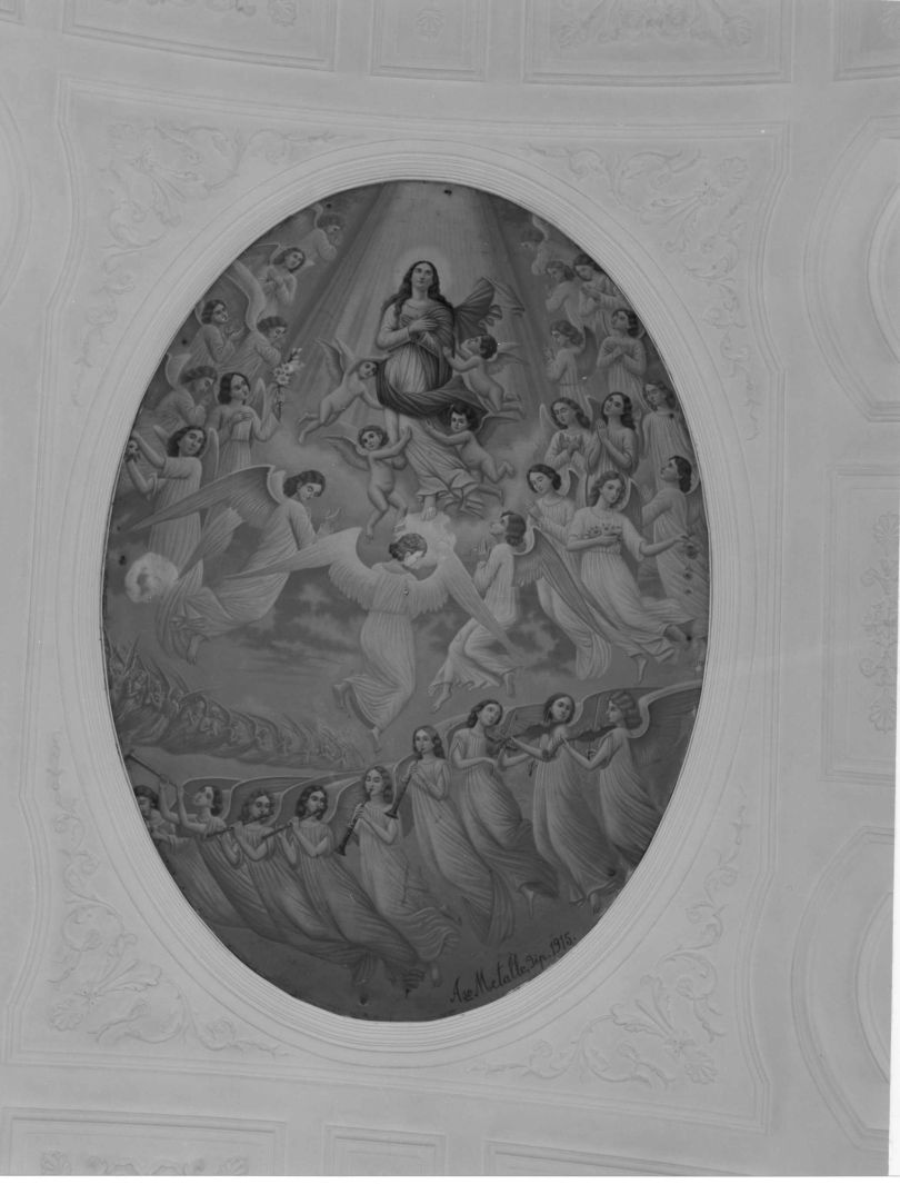 assunzione della Madonna (dipinto) di Metallo Alfonso (sec. XX)
