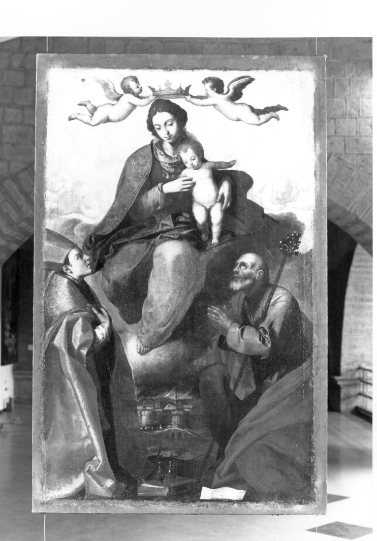 Madonna di Costantinopoli e Santi (dipinto) di Guarino Francesco (sec. XVII)