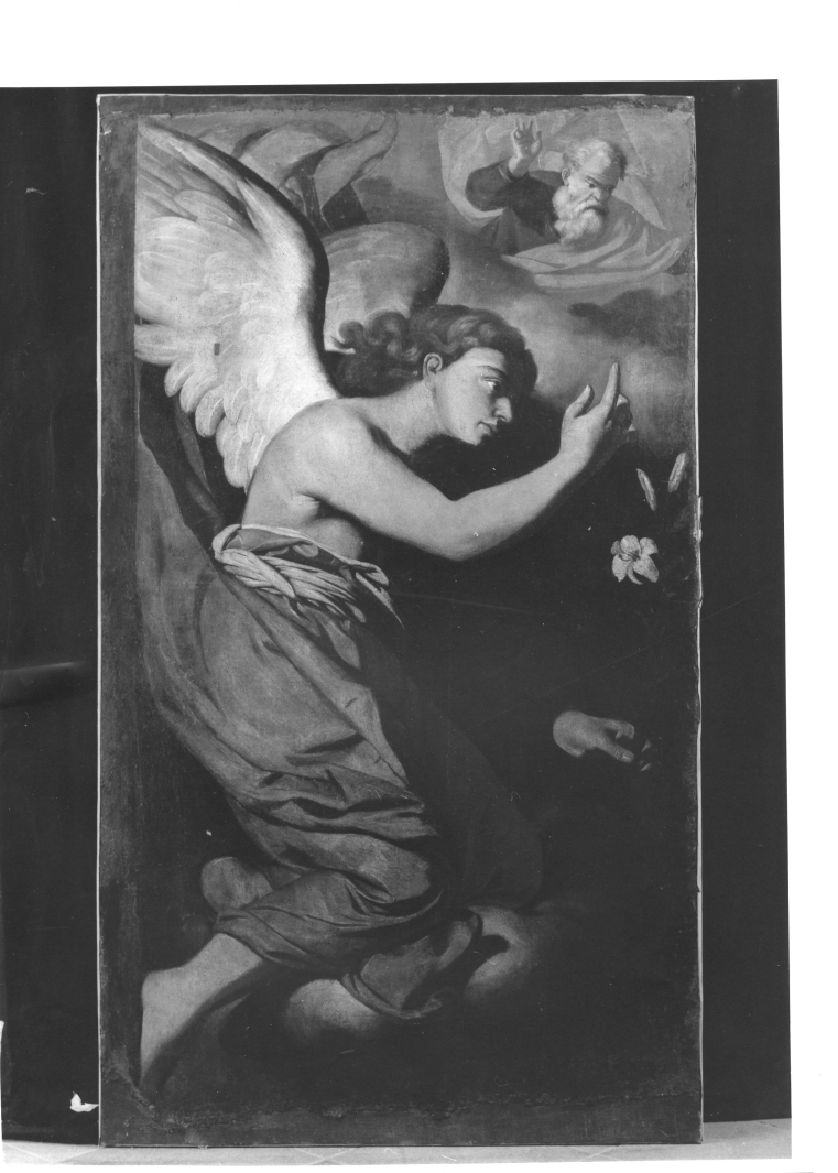 angelo annunciante (dipinto) di Guarino Francesco (secondo quarto sec. XVII)