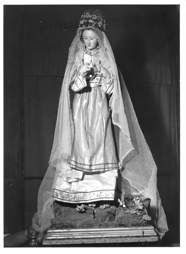 Madonna sposa dello Spirito Santo (manichino) - bottega napoletana, manifattura napoletana (prima metà sec. XIX)
