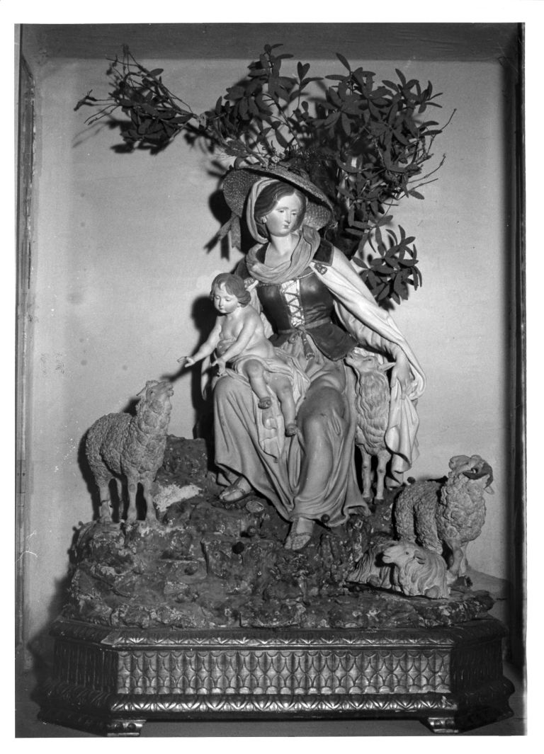 Madonna pastorella (scultura) - bottega napoletana, manifattura napoletana (seconda metà sec. XVIII)