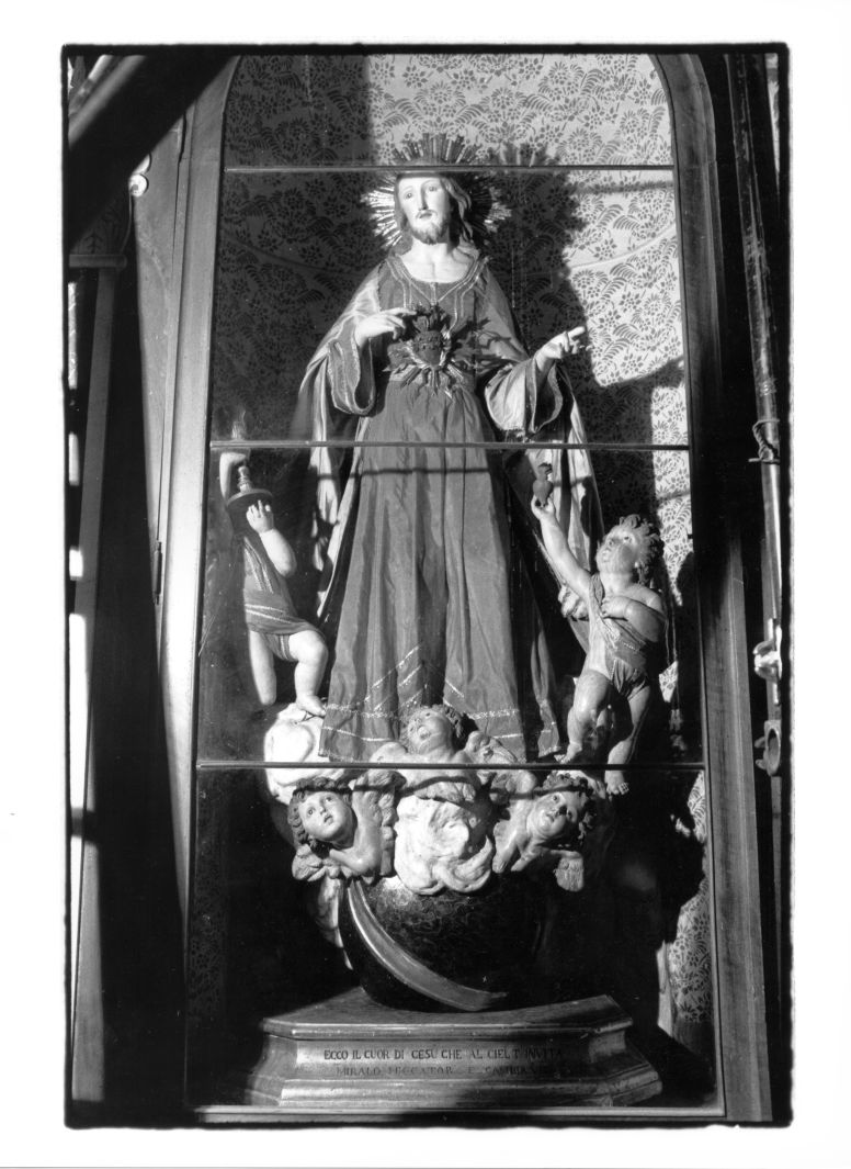 Sacro Cuore di Gesù (gruppo scultoreo) - bottega napoletana, manifattura napoletana (seconda metà sec. XIX)