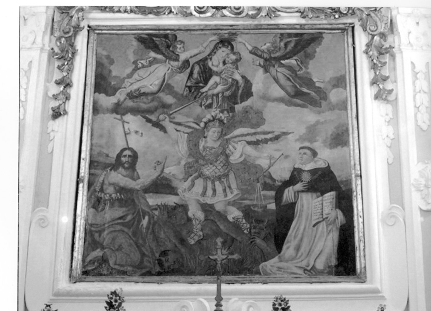 Madonna del Carmelo e santi (dipinto, opera isolata) - ambito Italia meridionale (sec. XVI)