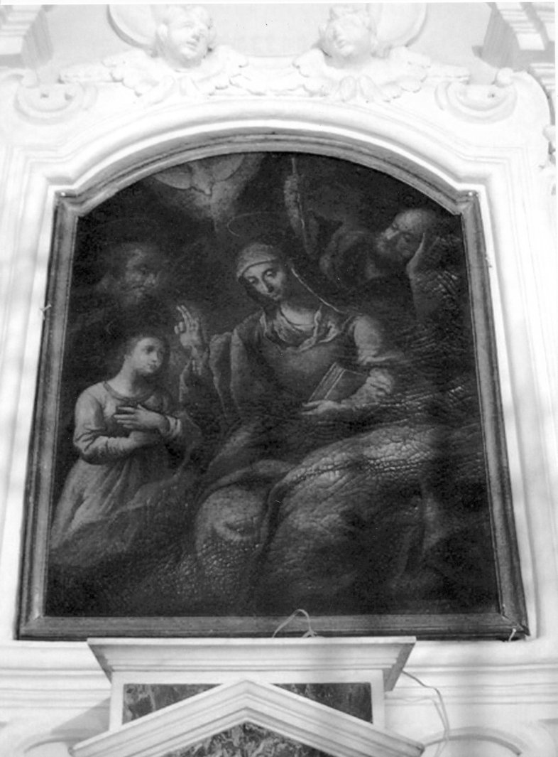 Maria Vergine bambina con Sant'Anna e San Gioacchino (dipinto, opera isolata) - ambito Italia meridionale (fine/inizio secc. XVII/ XVIII)