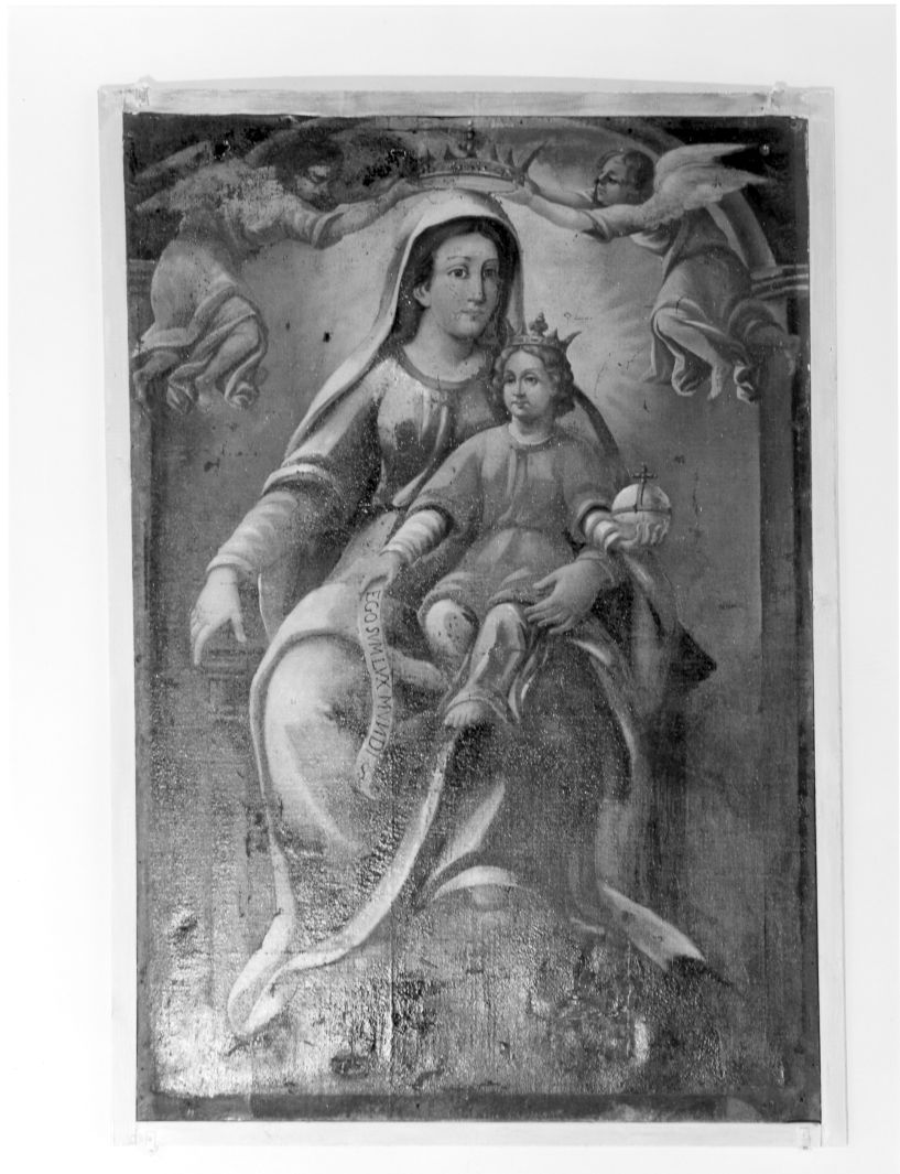 Madonna con Bambino in trono (dipinto) - ambito campano (prima metà sec. XIX)