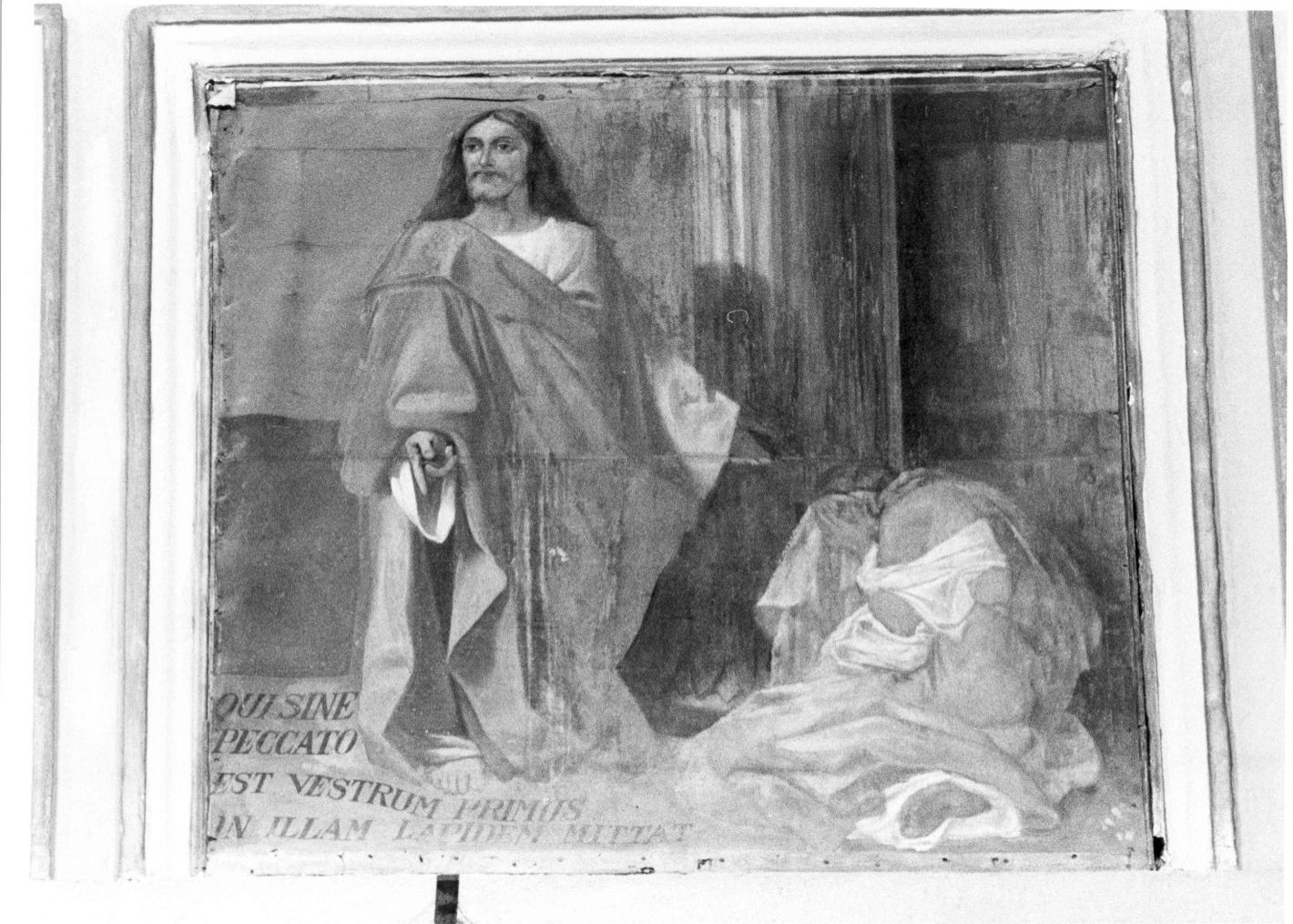 Cristo e l'adultera (dipinto, ciclo) di Iodice Raffaele (attribuito) (prima metà sec. XX)